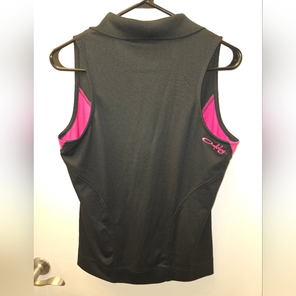 Oakley Climate Control Black & Pink Golf/Fitness Top (Size:L) - Picture 3 of 3